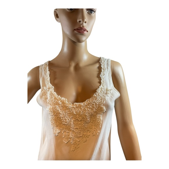 Margot Lea Women’s Vintage White Off Lace 97s Camisole Slip Sleep Top Size S - Picture 2 of 16